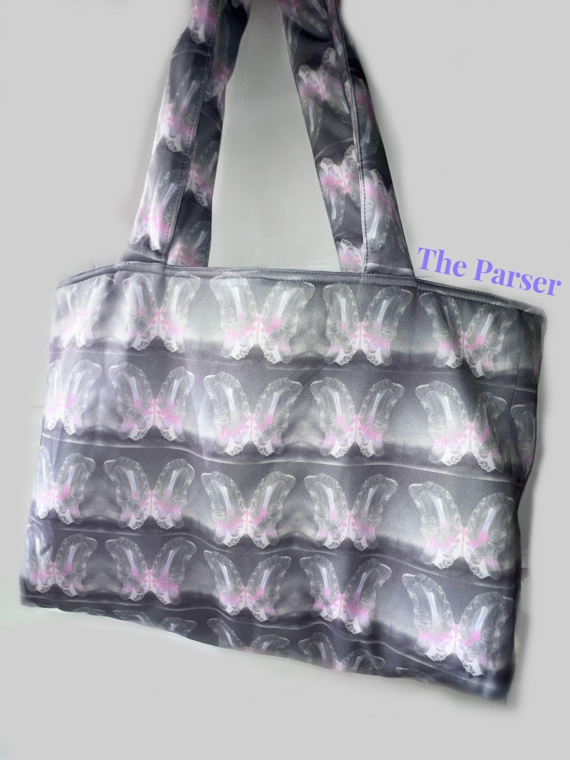 Butterfly Print Padded Tote Bag