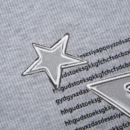 Embroidered Silver Star Top