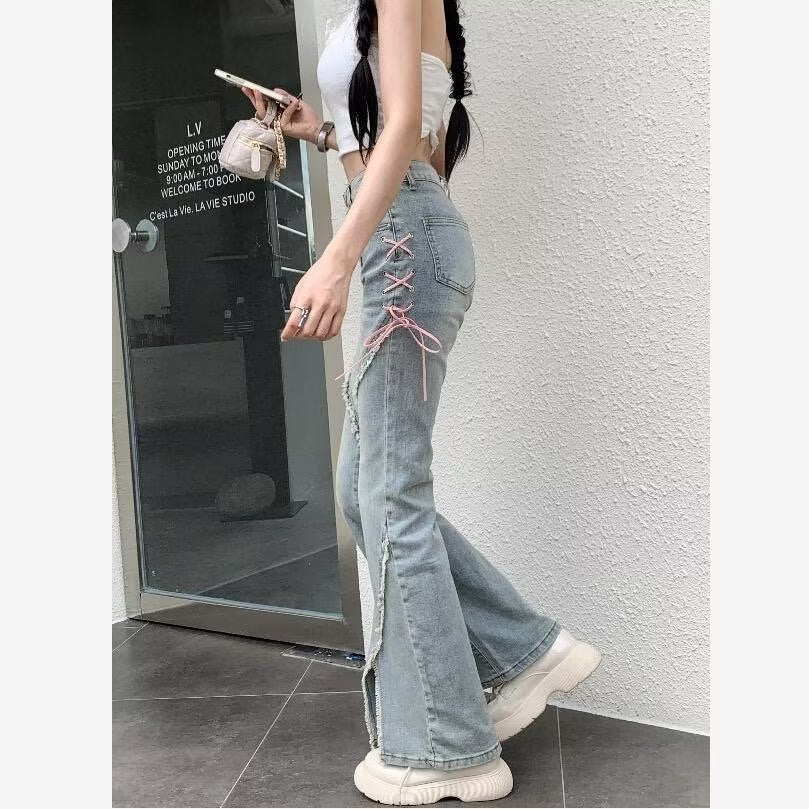 Blush Bandana Flared Jeans