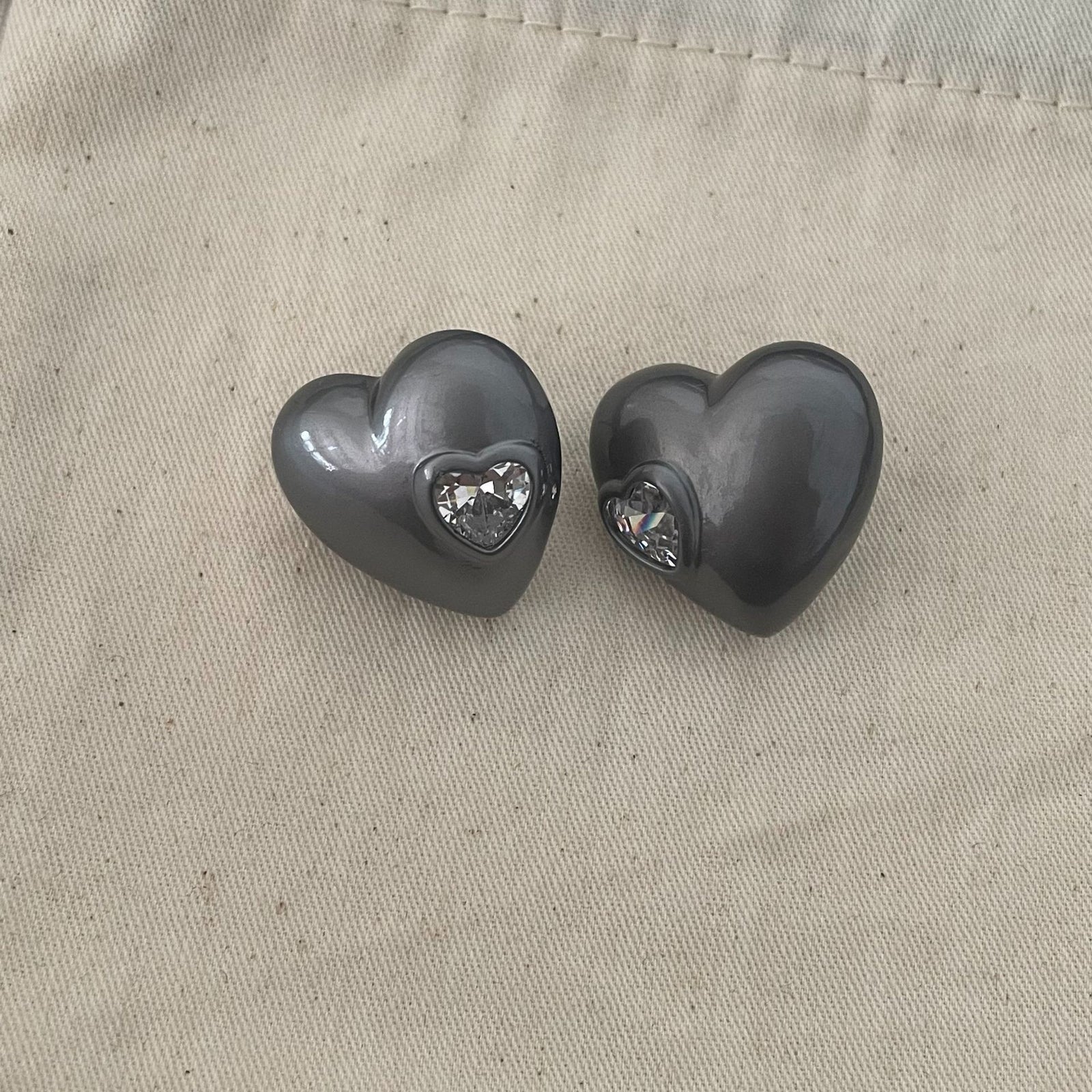 Chic Heart & Cross Earring Set