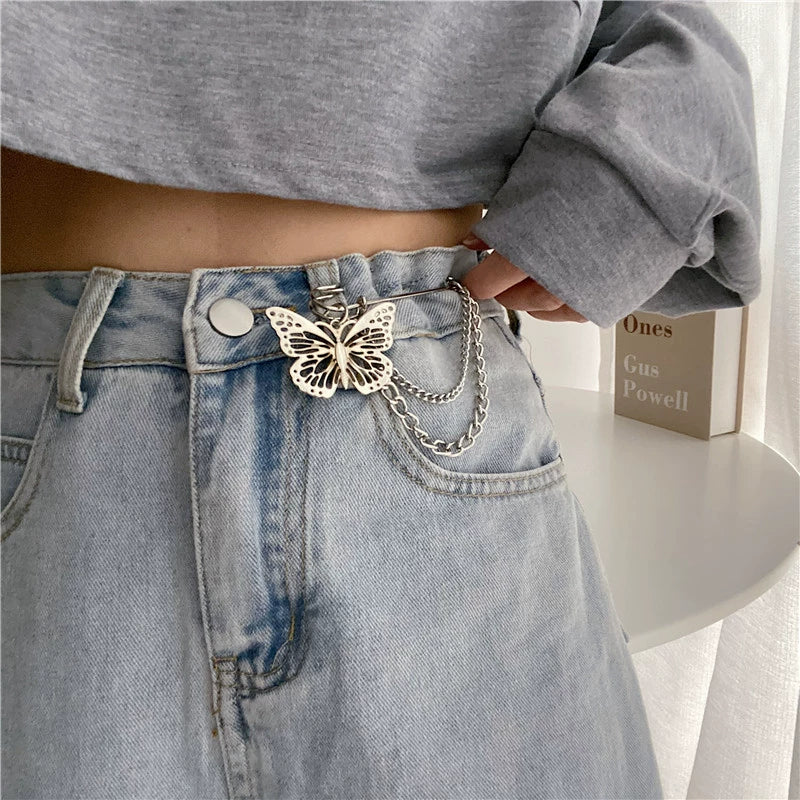 Silver Butterfly Short Chain