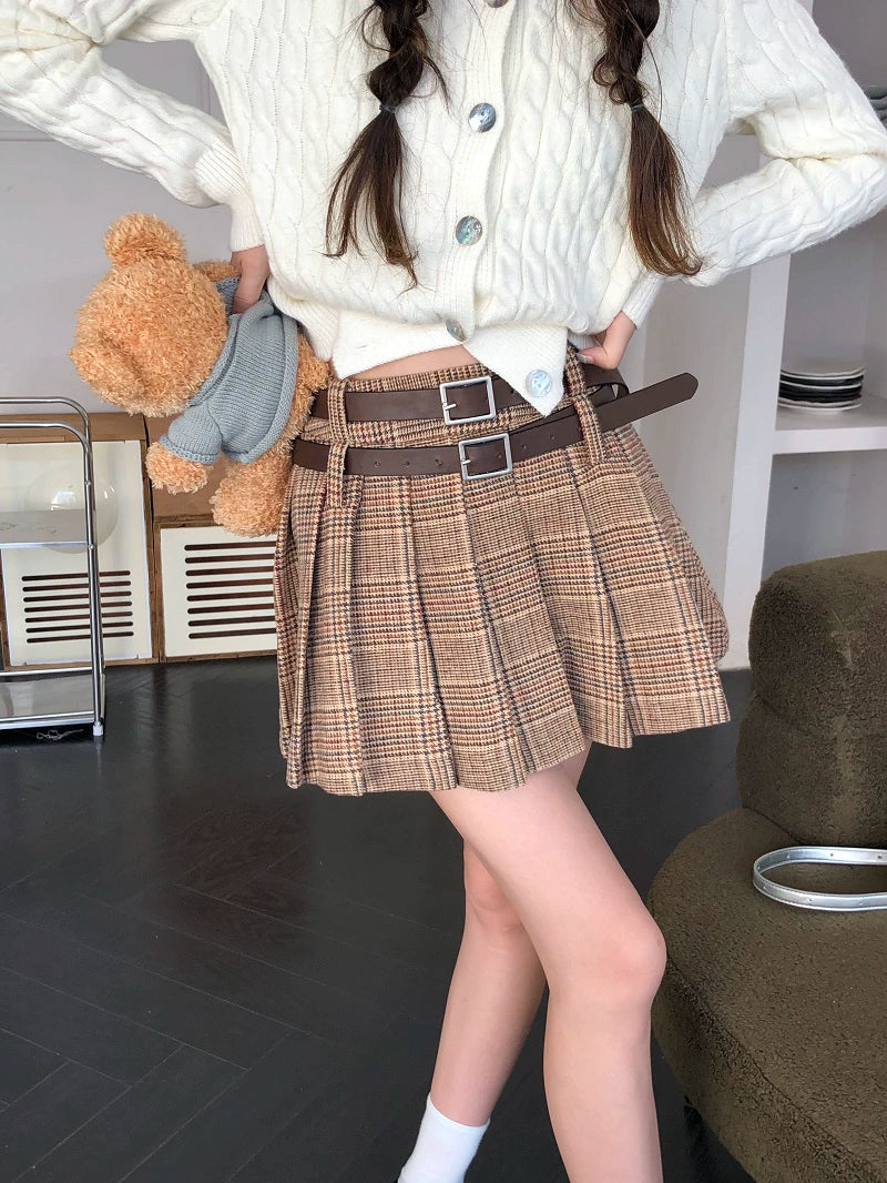 Jinny Plaid College Skirt