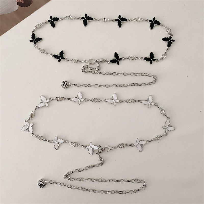 Silver Butterfly Charm Waist Chain