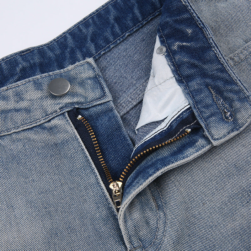 Stitched Star Blue Jeans