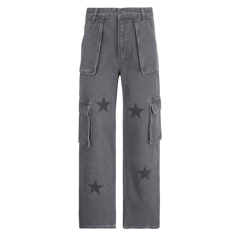Retro Greyish Star Pants