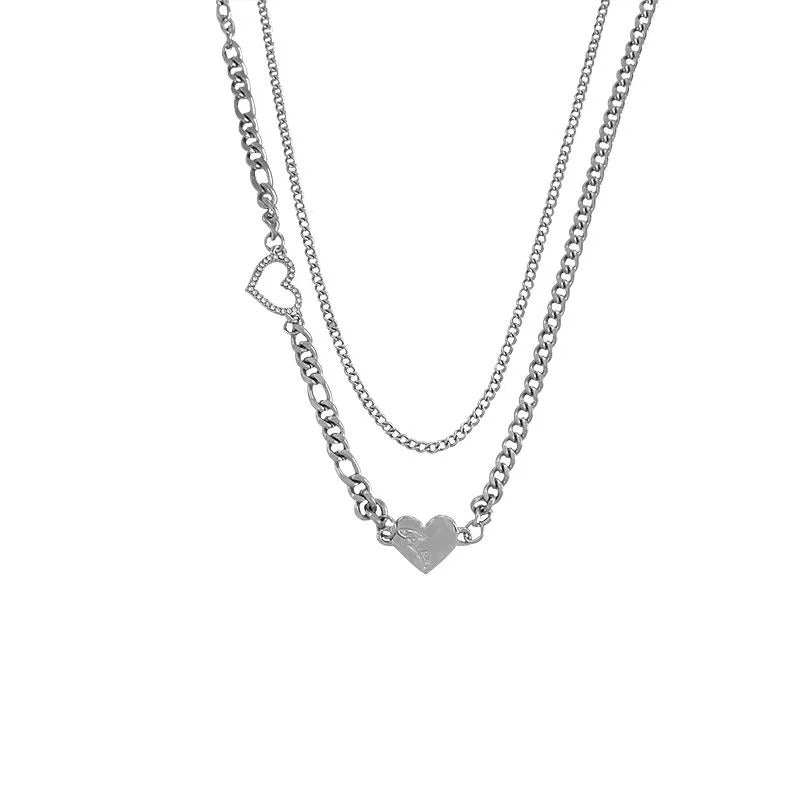 Layered Love Heart Necklace