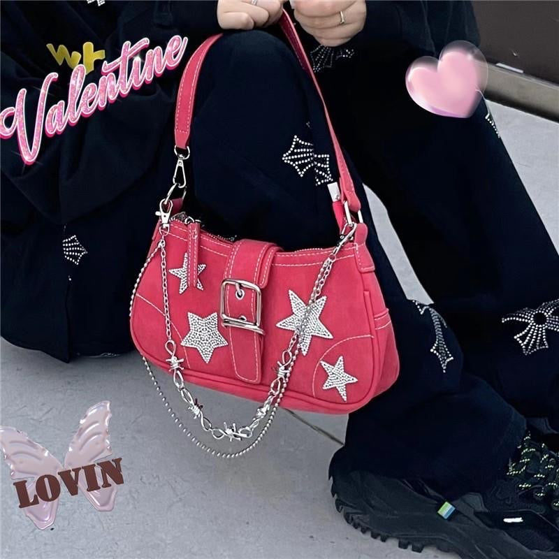 Glitter Star Pink Bag