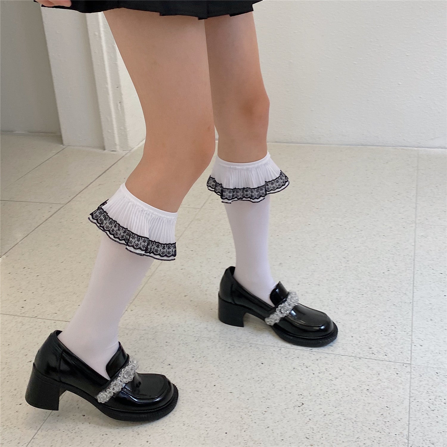Y2K Lace Line Stocking