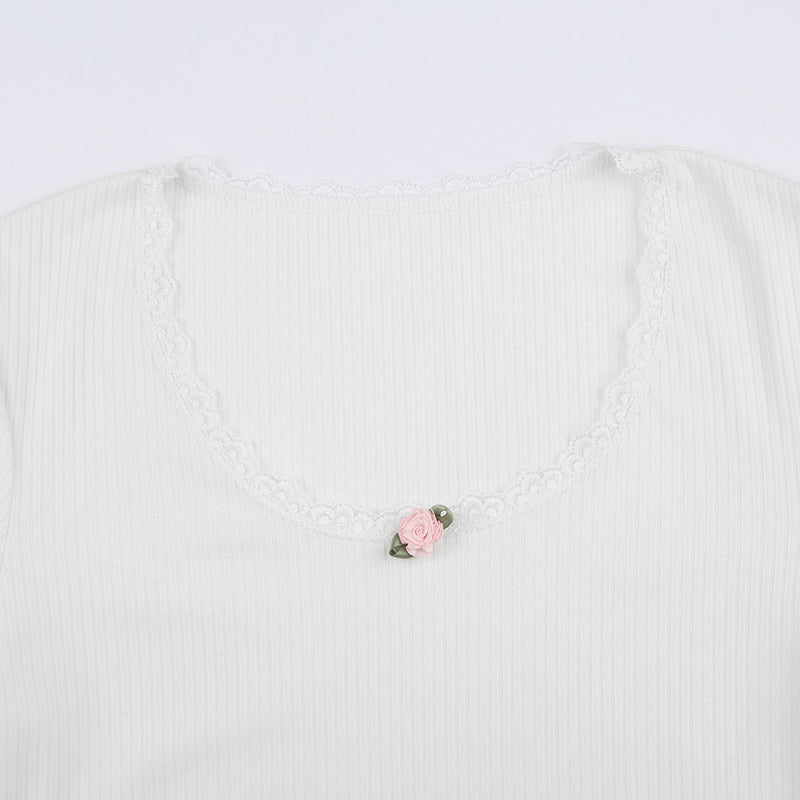 Flower Lace Line Shirt