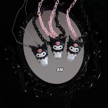 Black Pink Kuromi Necklace