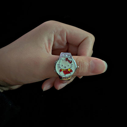 Kitty Vintage Watch Ring